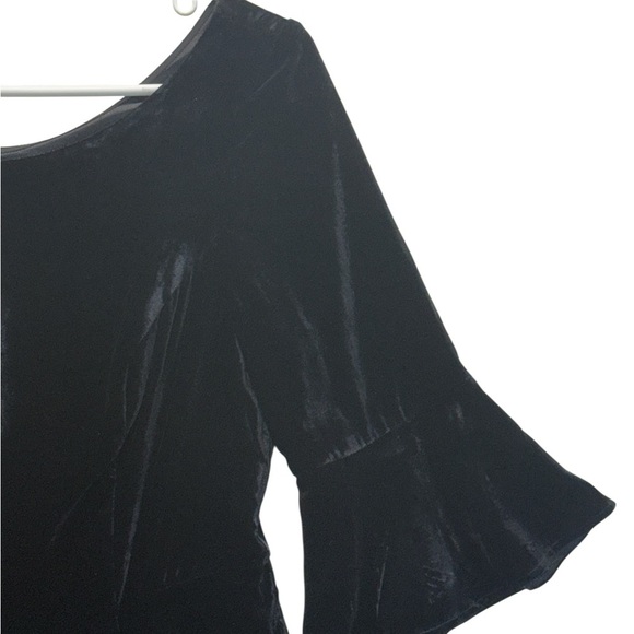 Boden Aubrey Black Velvet Flounce Dress. Size 4P - Picture 4 of 15